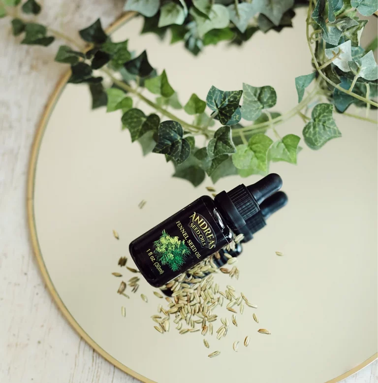 Bottle Of Organic Fennel Seed Oil