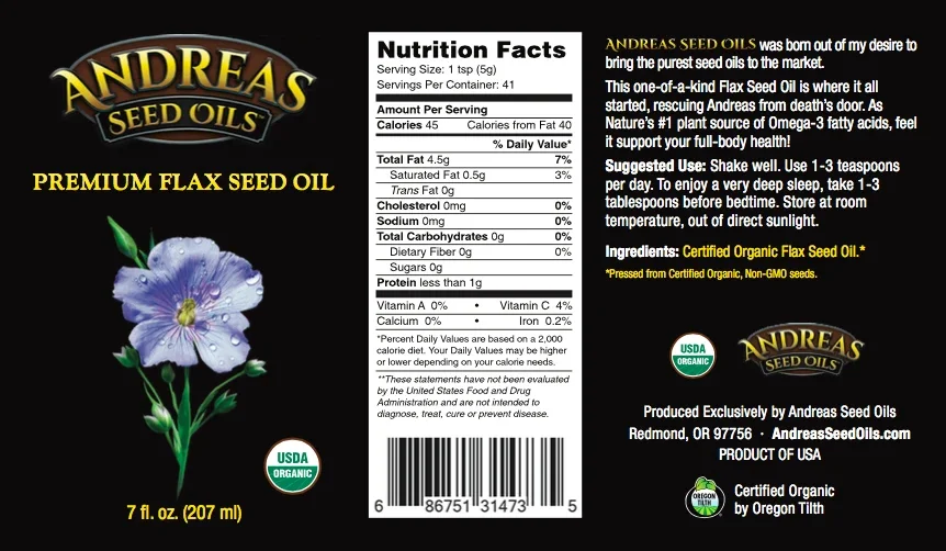 Premium Flax Seed Oil