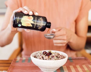 Cold Pressed Pumpkin Seed Oil on Cereal